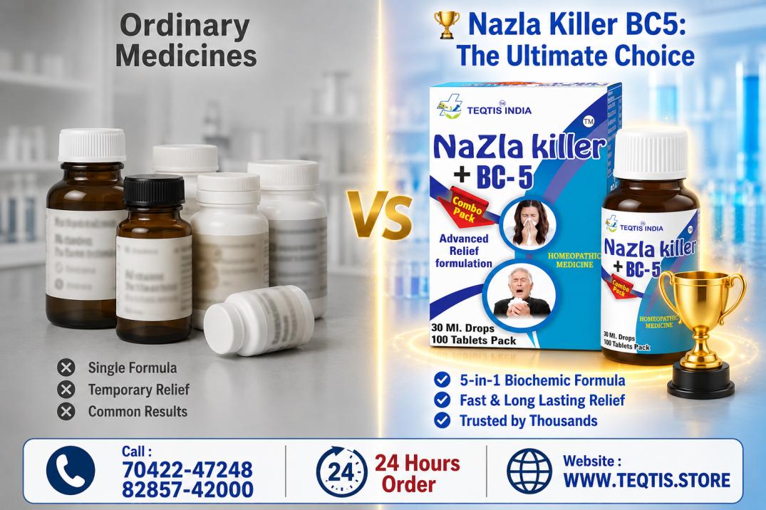 बार-बार छींक आना और धूल एलर्जी का होम्योपैथिक इलाज — Nazla Killer BC5 Teqtis India